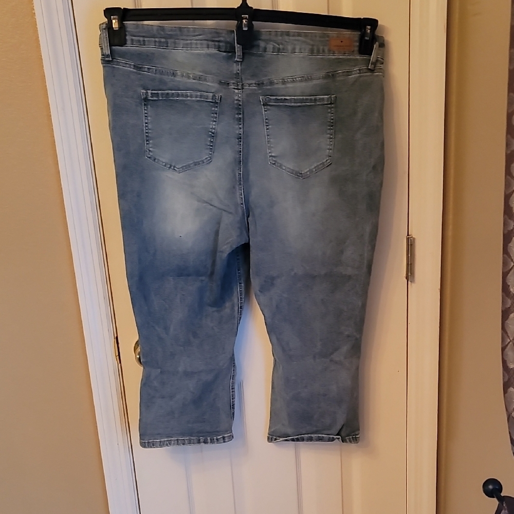 Gray Denim Capris - Picture 4 of 5
